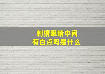 刺猬眼睛中间有白点吗是什么