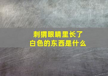 刺猬眼睛里长了白色的东西是什么