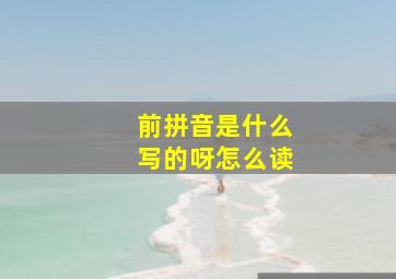 前拼音是什么写的呀怎么读