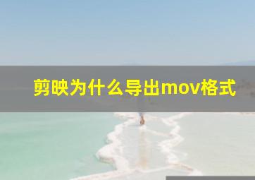 剪映为什么导出mov格式