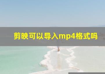 剪映可以导入mp4格式吗