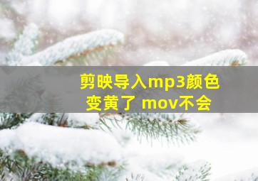 剪映导入mp3颜色变黄了 mov不会