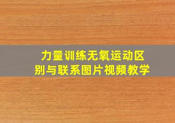 力量训练无氧运动区别与联系图片视频教学