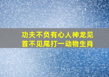 功夫不负有心人神龙见首不见尾打一动物生肖