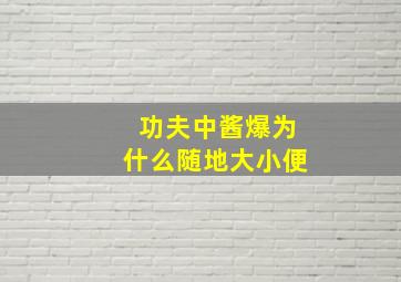 功夫中酱爆为什么随地大小便