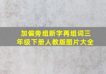 加偏旁组新字再组词三年级下册人教版图片大全