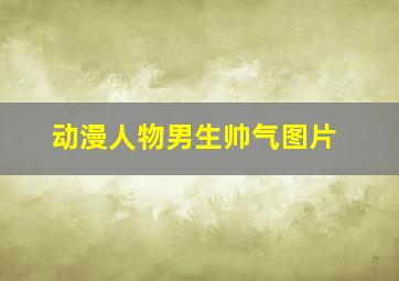 动漫人物男生帅气图片