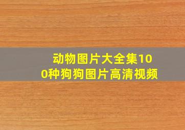 动物图片大全集100种狗狗图片高清视频