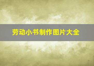 劳动小书制作图片大全