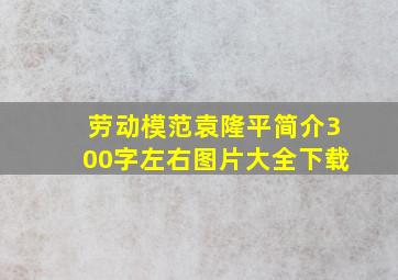 劳动模范袁隆平简介300字左右图片大全下载