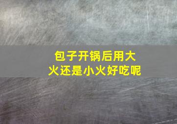 包子开锅后用大火还是小火好吃呢