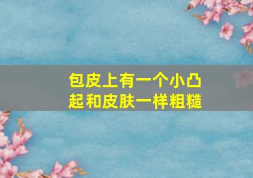 包皮上有一个小凸起和皮肤一样粗糙