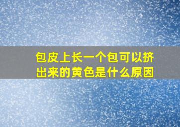 包皮上长一个包可以挤出来的黄色是什么原因