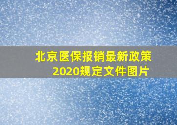 北京医保报销最新政策2020规定文件图片