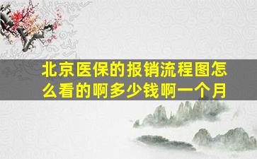 北京医保的报销流程图怎么看的啊多少钱啊一个月