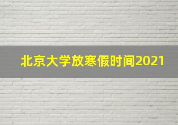 北京大学放寒假时间2021