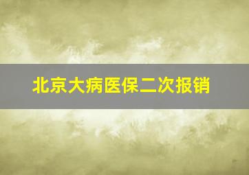 北京大病医保二次报销