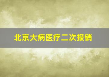 北京大病医疗二次报销