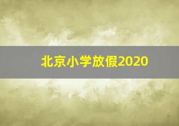 北京小学放假2020