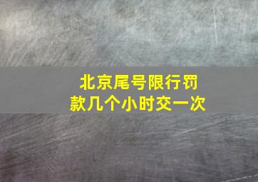 北京尾号限行罚款几个小时交一次