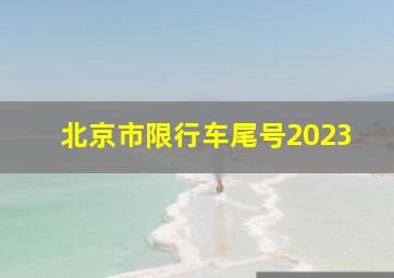 北京市限行车尾号2023