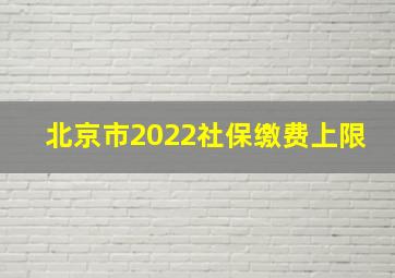 北京市2022社保缴费上限