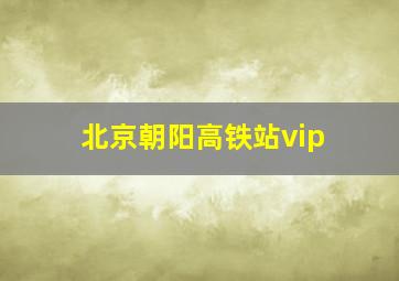 北京朝阳高铁站vip