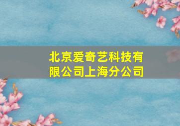 北京爱奇艺科技有限公司上海分公司