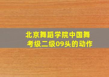 北京舞蹈学院中国舞考级二级09头的动作