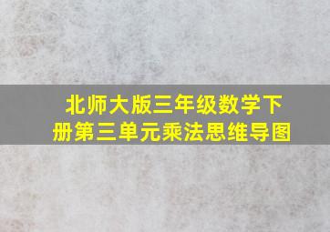 北师大版三年级数学下册第三单元乘法思维导图