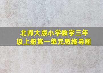 北师大版小学数学三年级上册第一单元思维导图