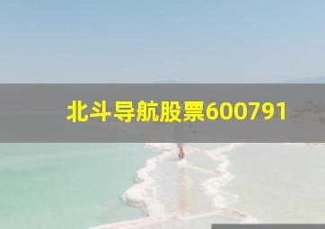 北斗导航股票600791