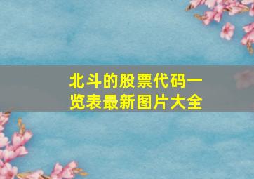 北斗的股票代码一览表最新图片大全