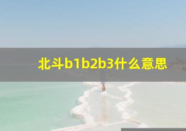 北斗b1b2b3什么意思