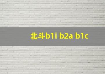 北斗b1i b2a b1c