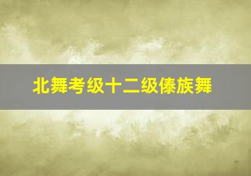 北舞考级十二级傣族舞