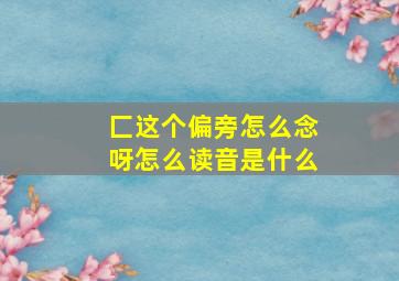 匚这个偏旁怎么念呀怎么读音是什么