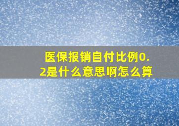 医保报销自付比例0.2是什么意思啊怎么算