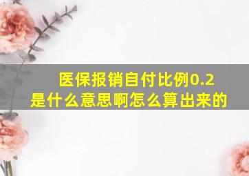 医保报销自付比例0.2是什么意思啊怎么算出来的