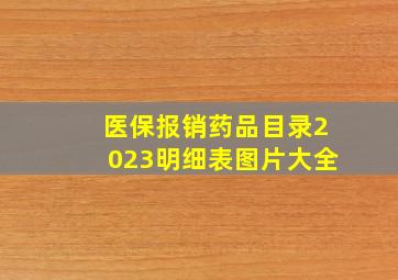 医保报销药品目录2023明细表图片大全