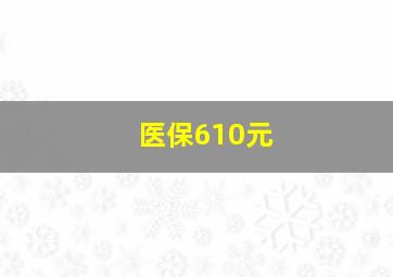 医保610元