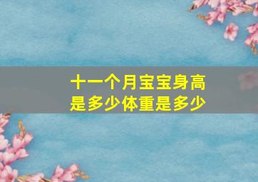 十一个月宝宝身高是多少体重是多少