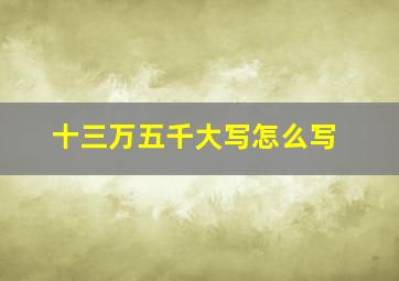 十三万五千大写怎么写