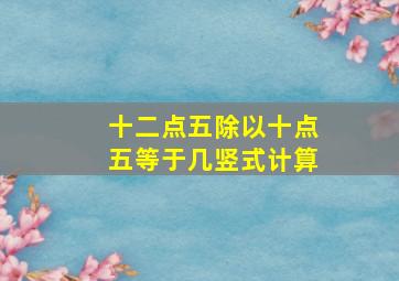 十二点五除以十点五等于几竖式计算