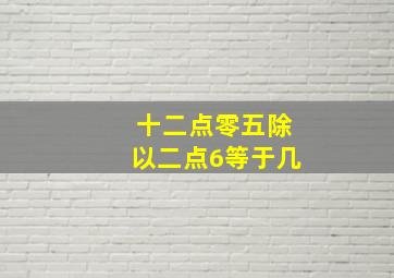 十二点零五除以二点6等于几