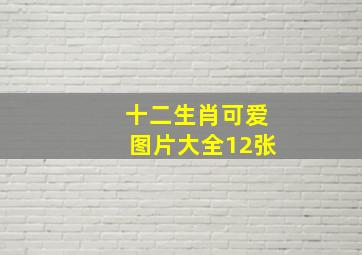 十二生肖可爱图片大全12张