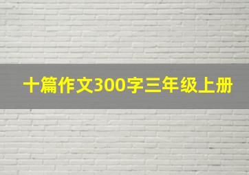 十篇作文300字三年级上册