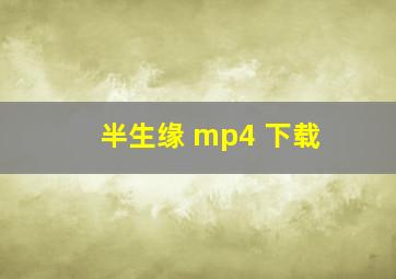 半生缘 mp4 下载