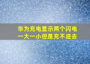 华为充电显示两个闪电一大一小但是充不进去