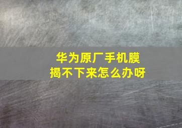 华为原厂手机膜揭不下来怎么办呀